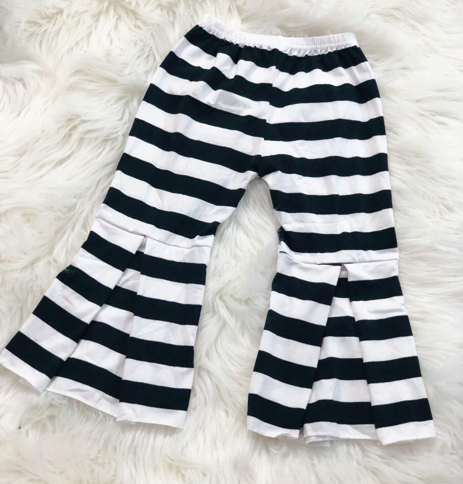 Black and White Stripe Palazzo Pants - Nico Bella Boutique