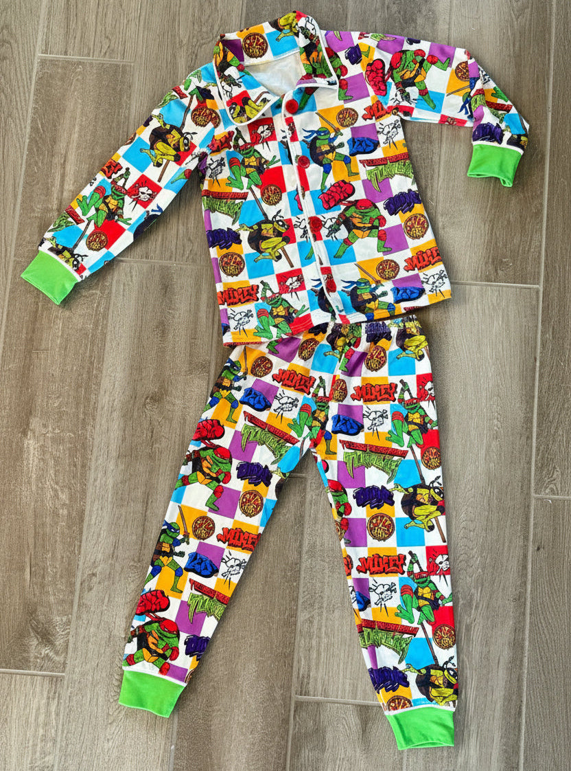 TMNT Mutant Mayhem Ninja Turtles Pajama Set - Double Take Western Boutique