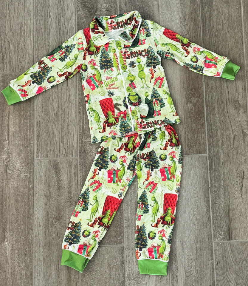 Grinch Christmas Pajama Set