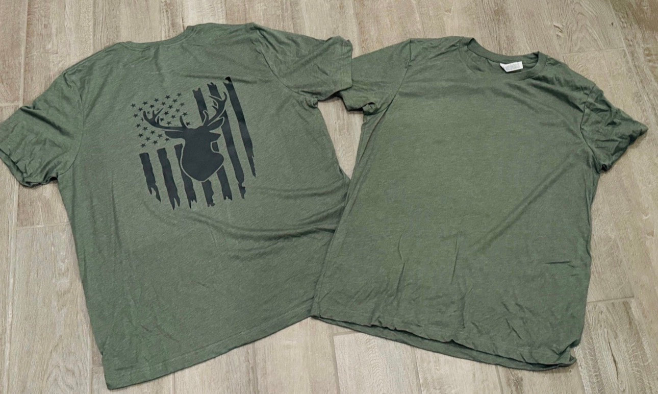 Men's Deer Buck Flag Shirt