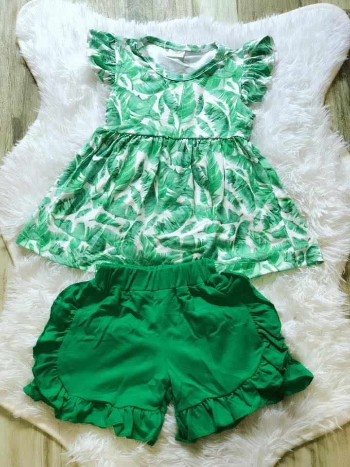 Palm Girls Short Set - Nico Bella Boutique
