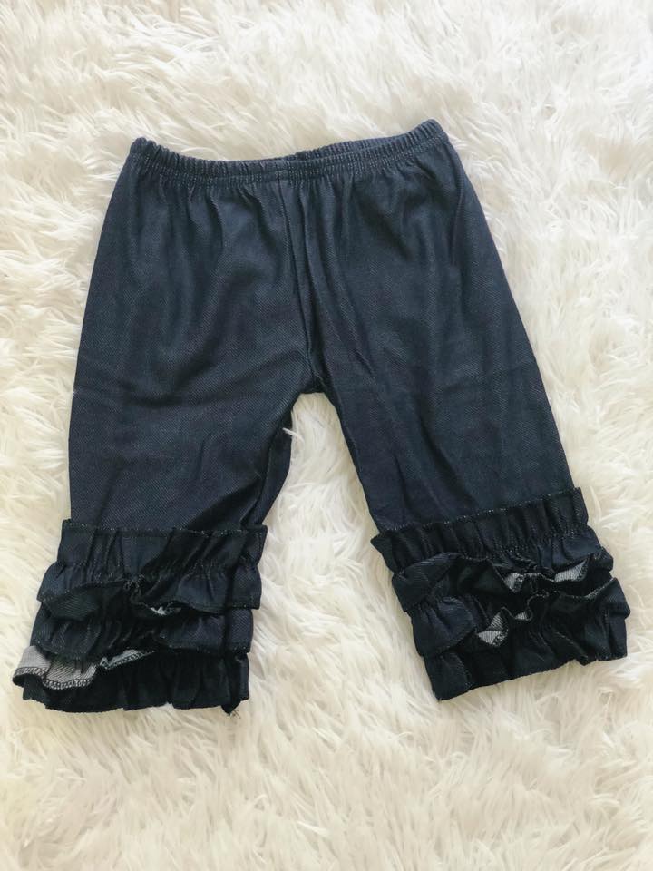 Knit Denim Icing Capris - Nico Bella Boutique