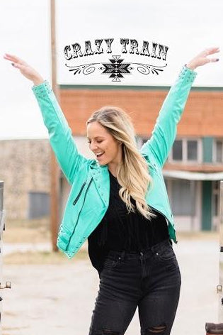 The Camaro Turquoise Jacket - Nico Bella Boutique