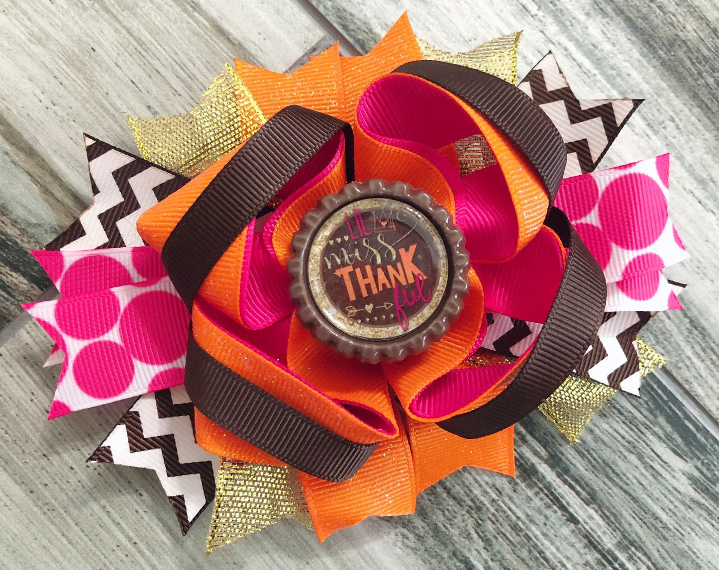 Lil Miss Thankful Hair Bow - Nico Bella Boutique