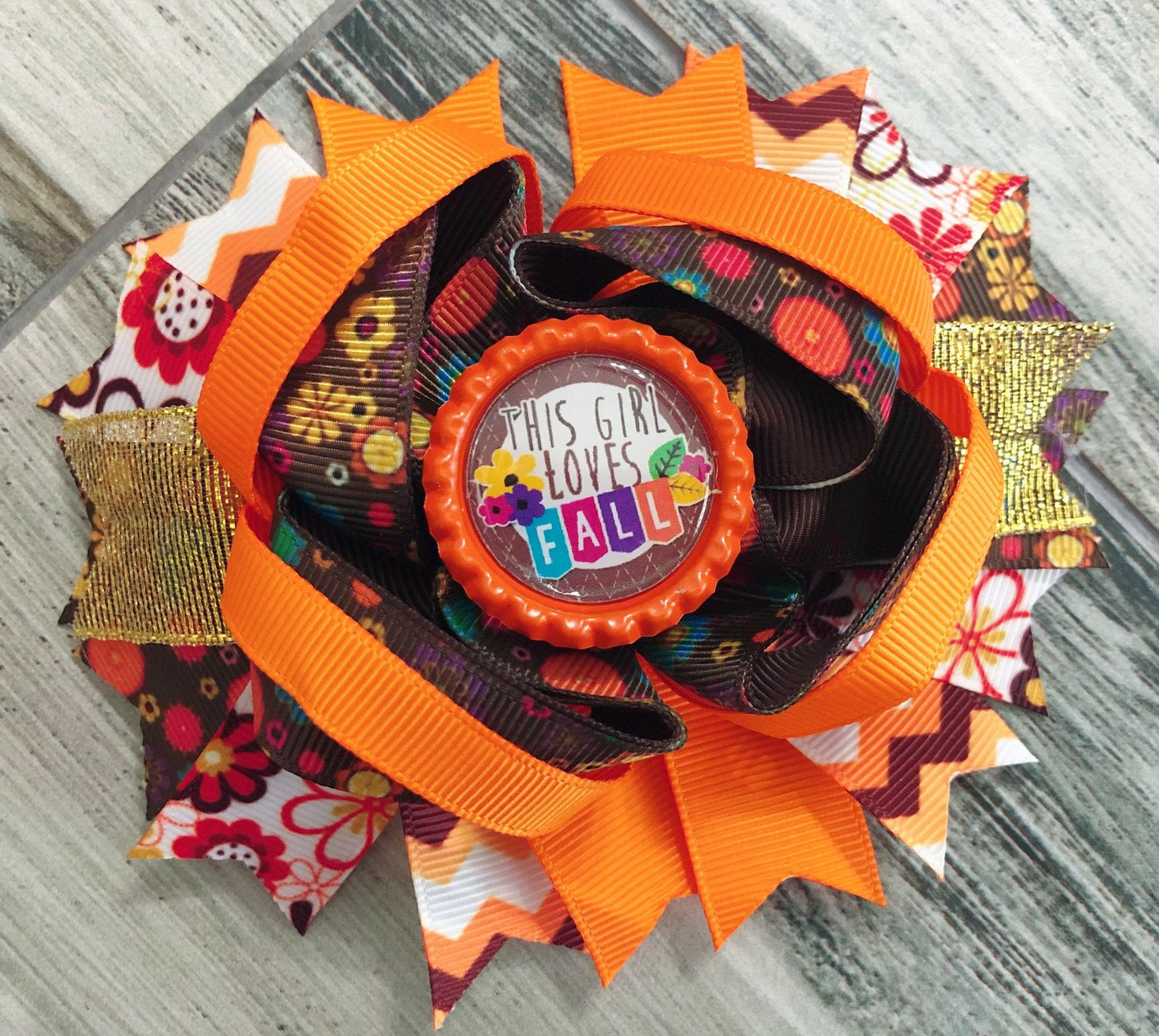This Girl Loves Fall Hair Bow - Nico Bella Boutique