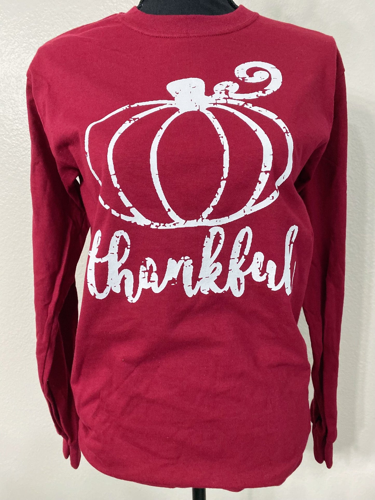 Thankful Wine Long Sleeve Graphic Tee - Nico Bella Boutique