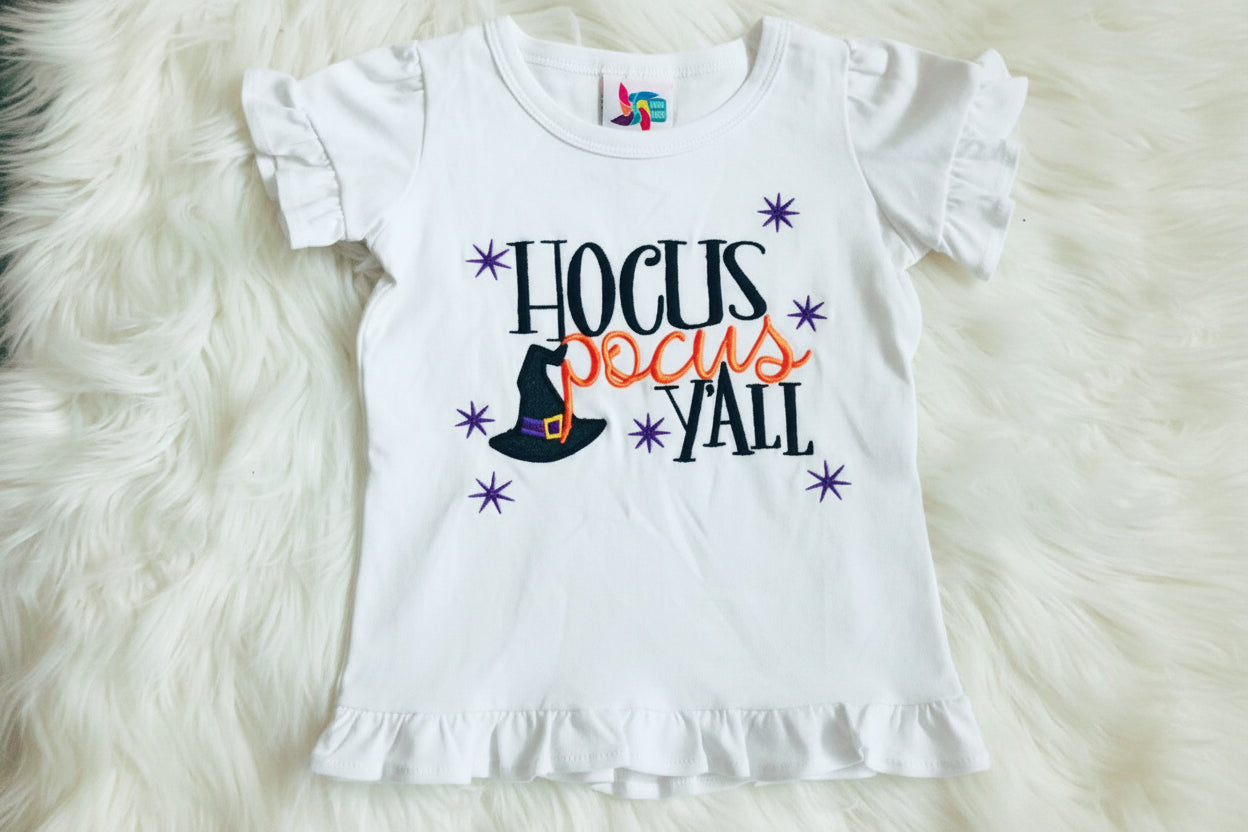 Hocus Pocus Y'all Embroidered Applique Shirt - Nico Bella Boutique