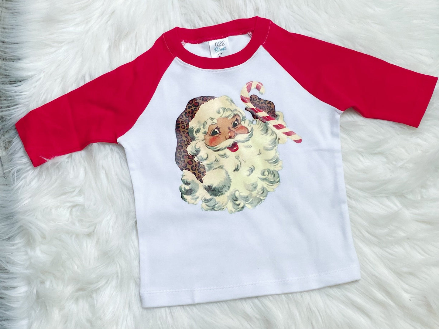 Vintage Santa Graphic Raglan - Nico Bella Boutique