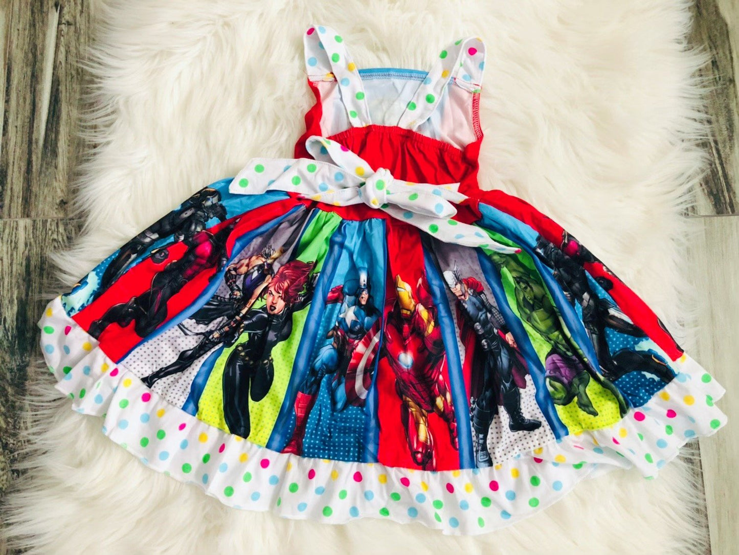 Ultimate Avengers Twirl Dress - Nico Bella Boutique