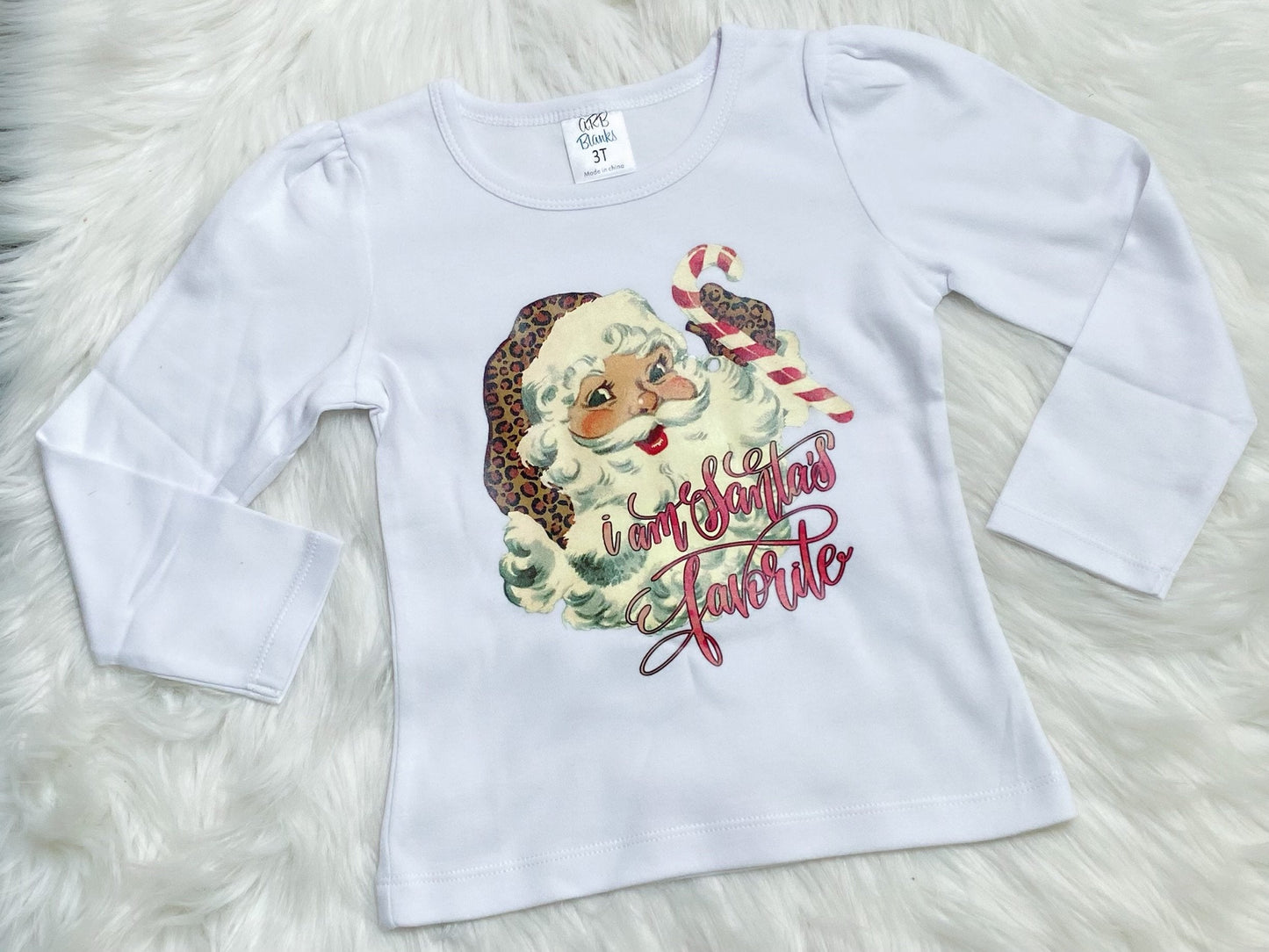 Santa's Favorite Puff Long Sleeve Shirt - Nico Bella Boutique