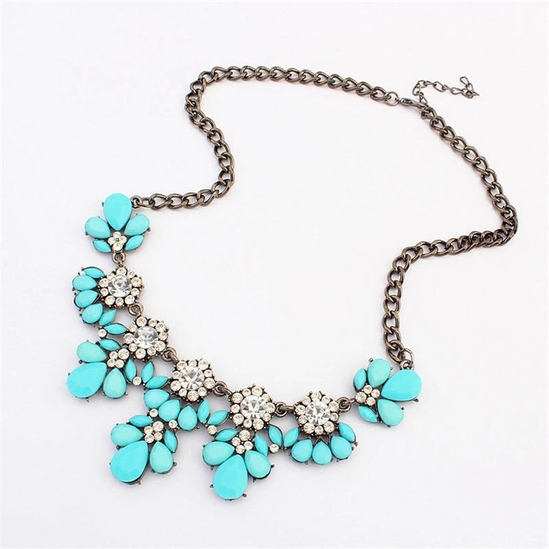 Turquoise Gem Statement Necklace - Nico Bella Boutique