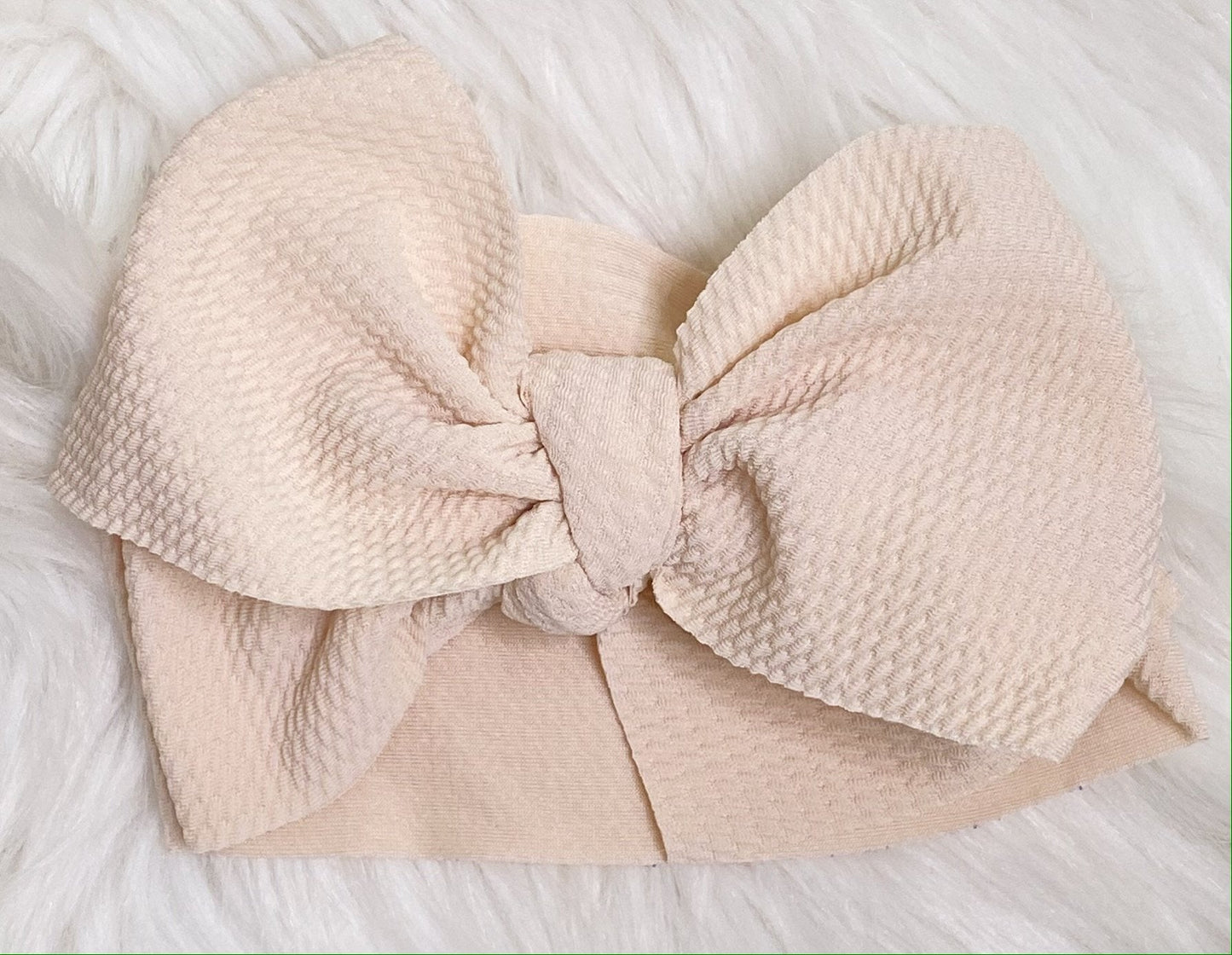 Ivory Head Wrap Bow Headband - Nico Bella Boutique