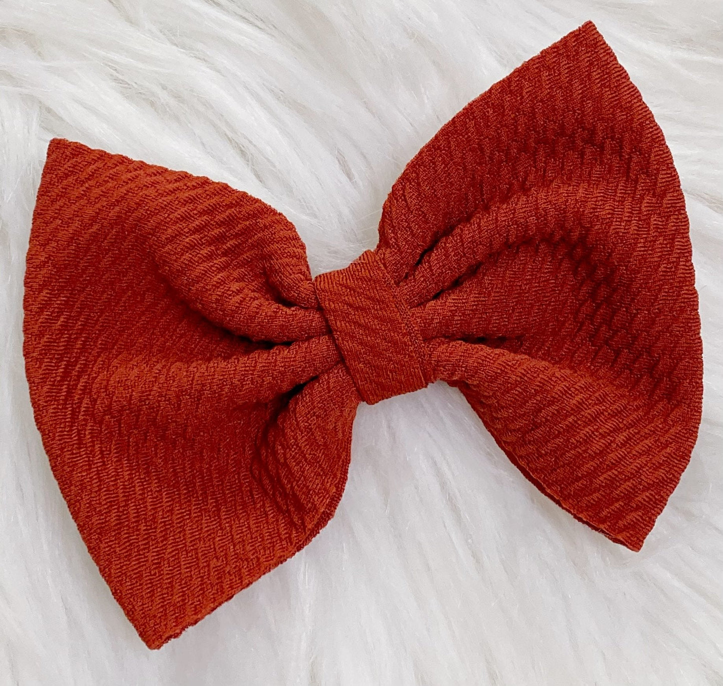Cinnamon Nylon Bow Hair Clip - Nico Bella Boutique