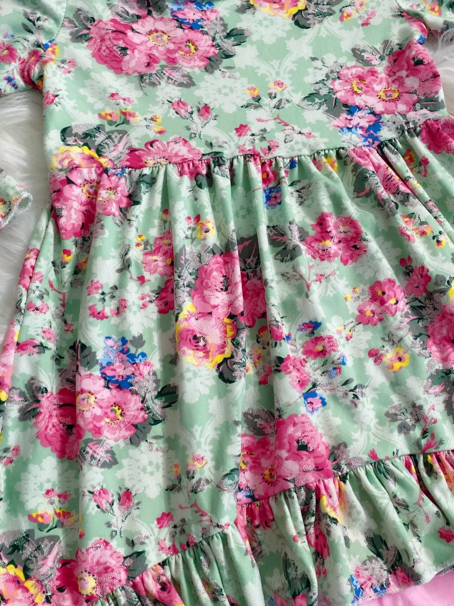Mint Floral Hi-Lo Tunic Set - Nico Bella Boutique