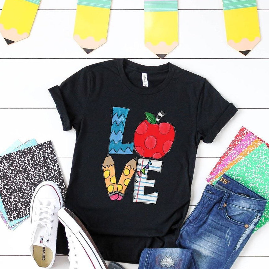 LOVE Teaching Graphic Tee - Nico Bella Boutique