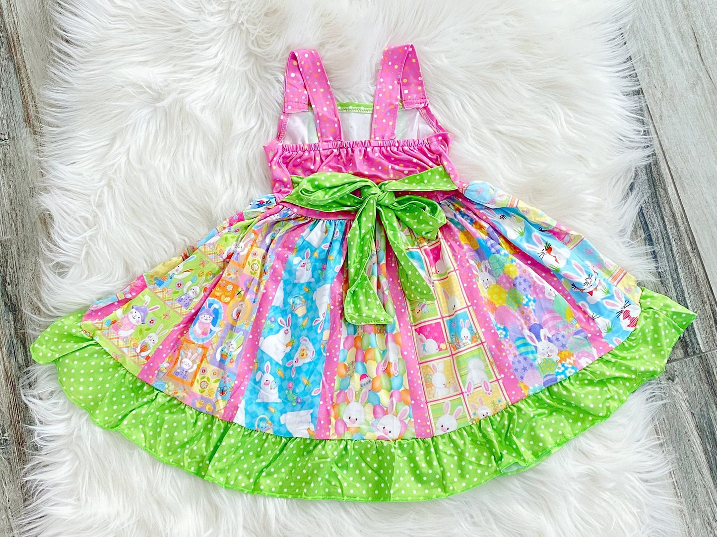 Ultimate Happy Easter Bunny Twirl Dress - Nico Bella Boutique