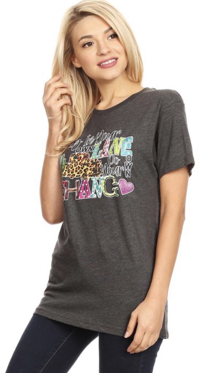 Stay in Your Own Lane Do Your Own Thang Graphic Tee - Nico Bella Boutique