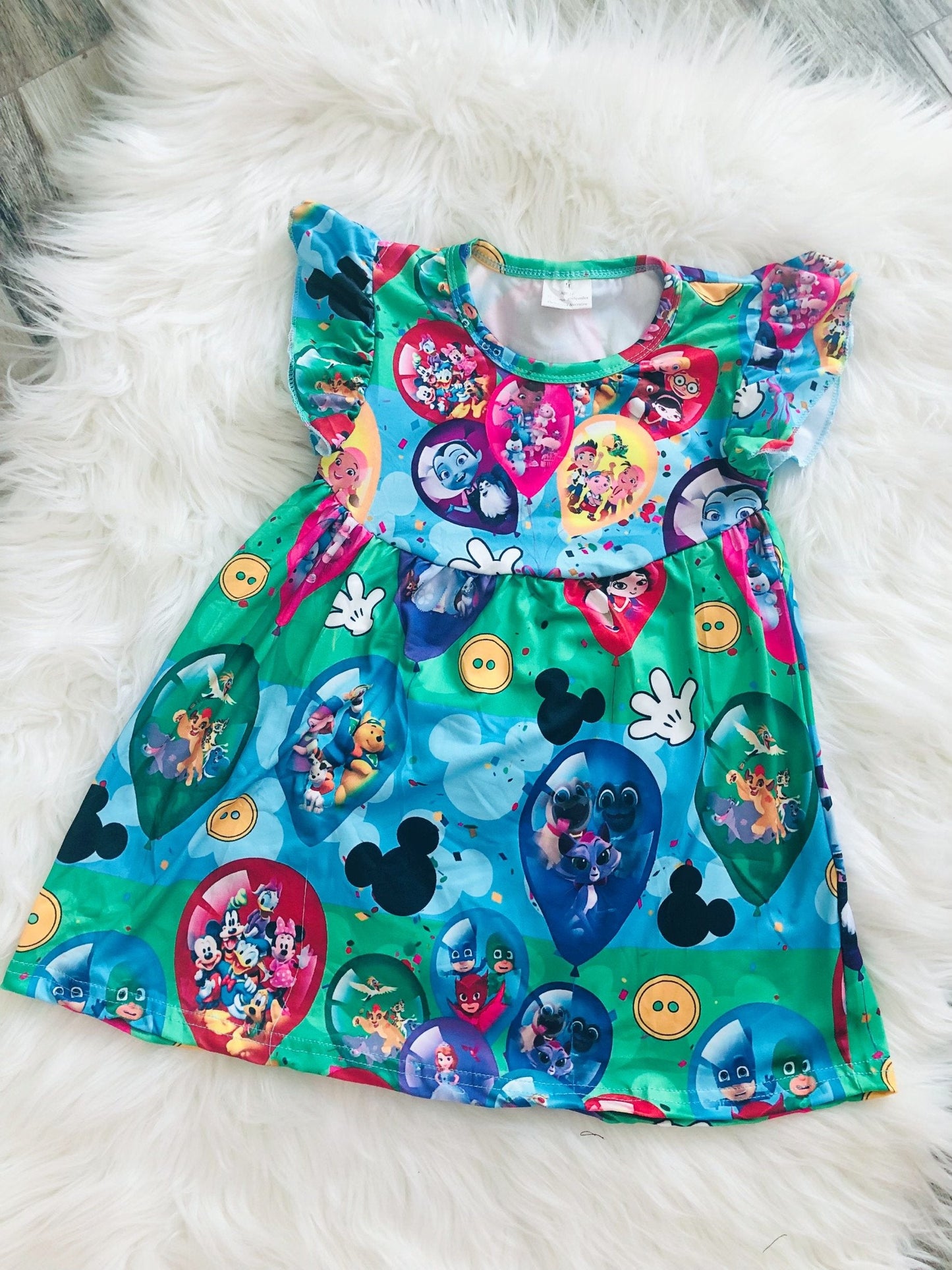 Disney Junior Balloon Pearl Dress - Nico Bella Boutique