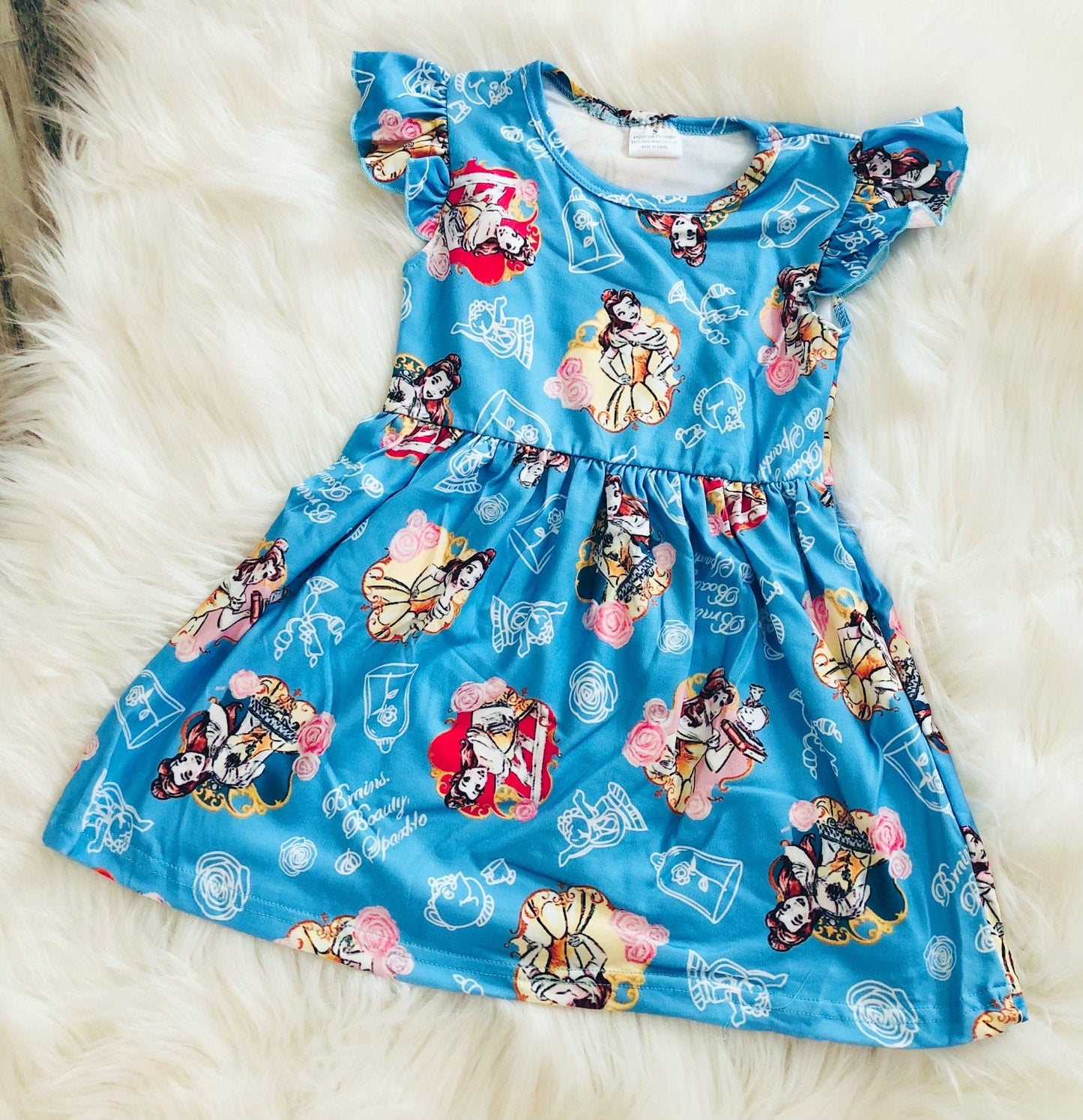 Blue Belle Girls Pearl Dress - Nico Bella Boutique