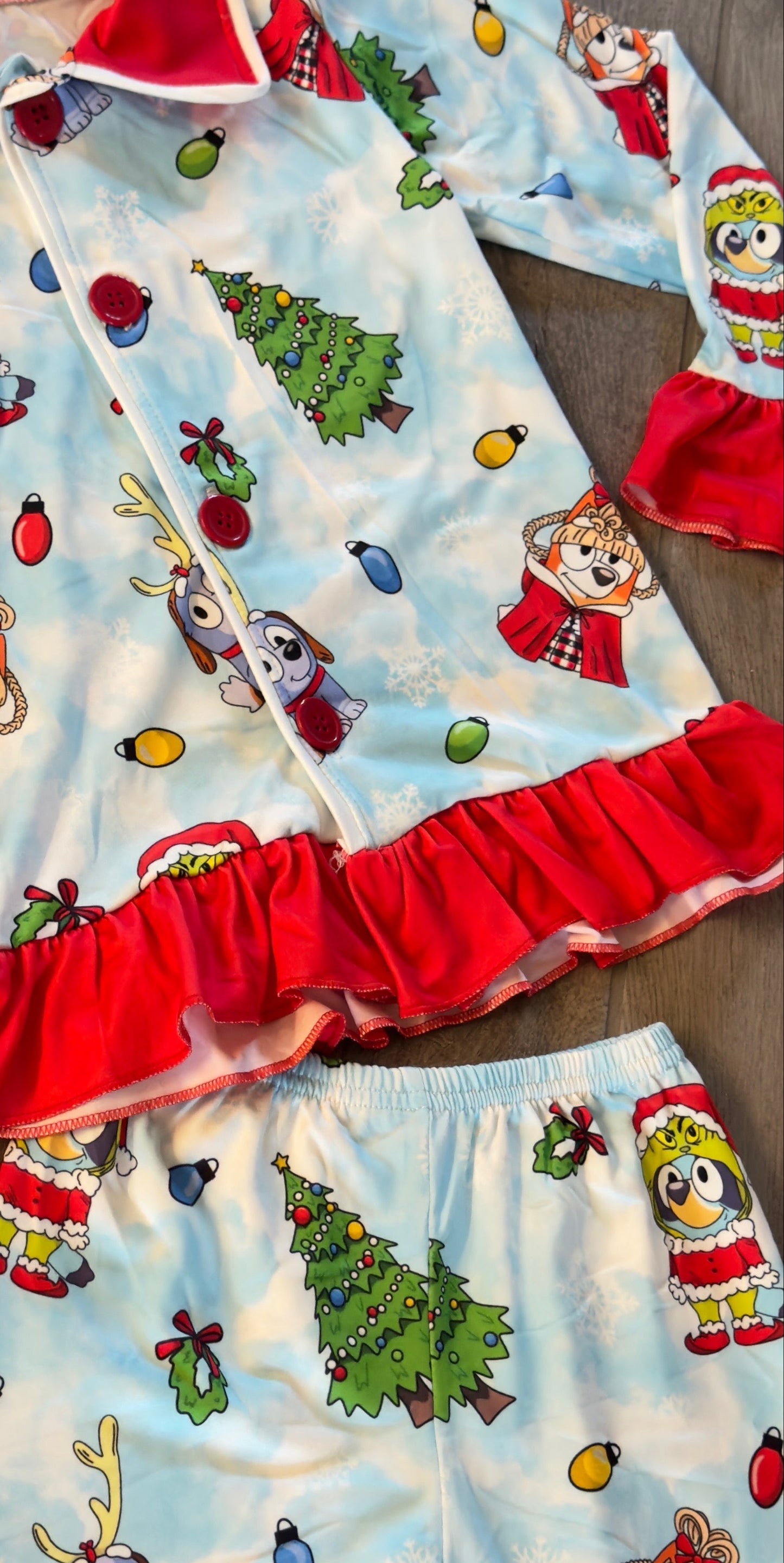 Girls Whoville Bluey Christmas Pajama Set - Double Take Western Boutique
