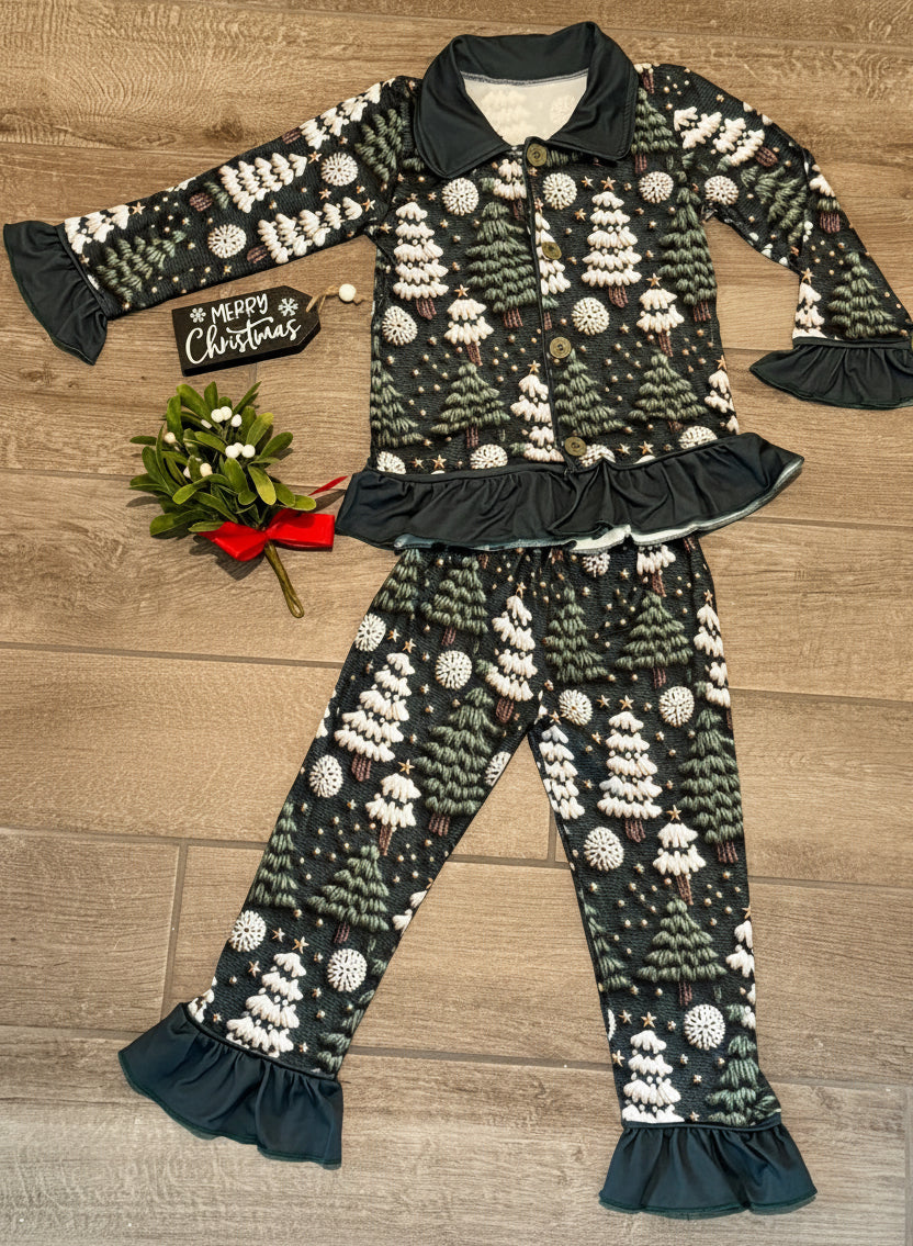 Girls Winter Wonderland Pajama Set - Double Take Western Boutique