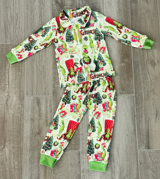 Grinch Christmas Pajama Set