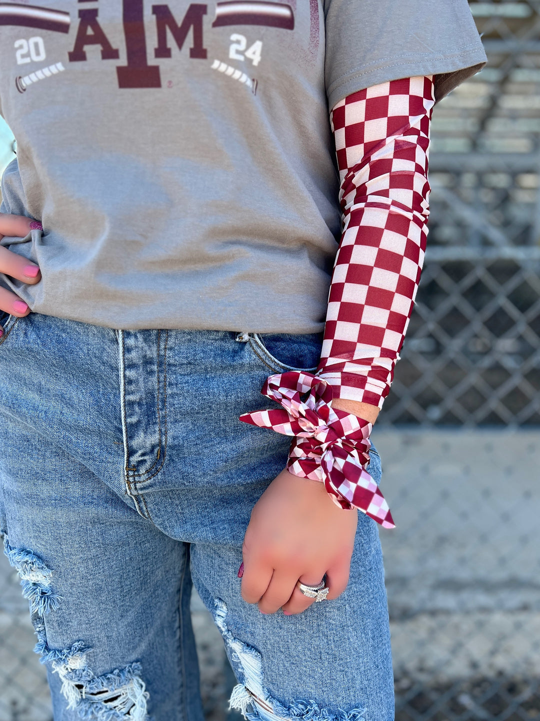 Pep Rally Mesh Top - Maroon
