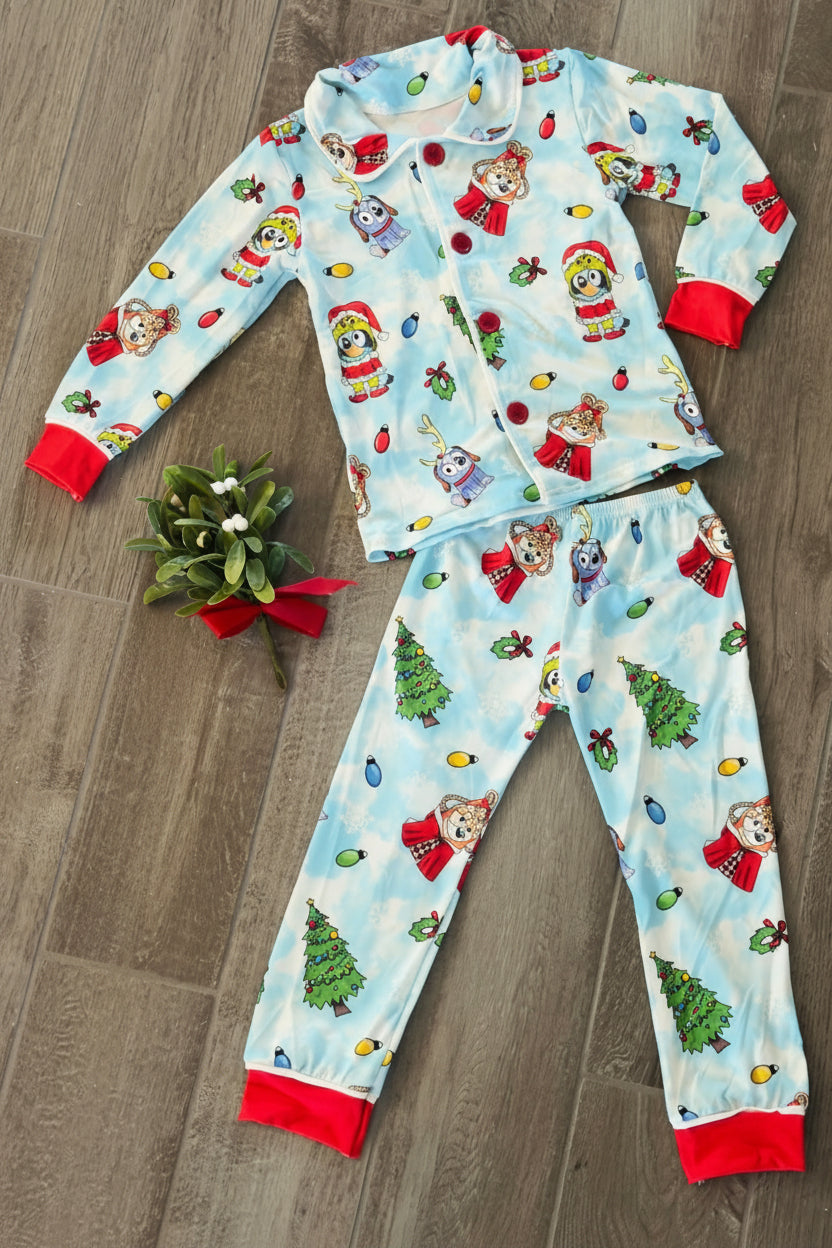 Whoville Bluey Christmas Pajama Set