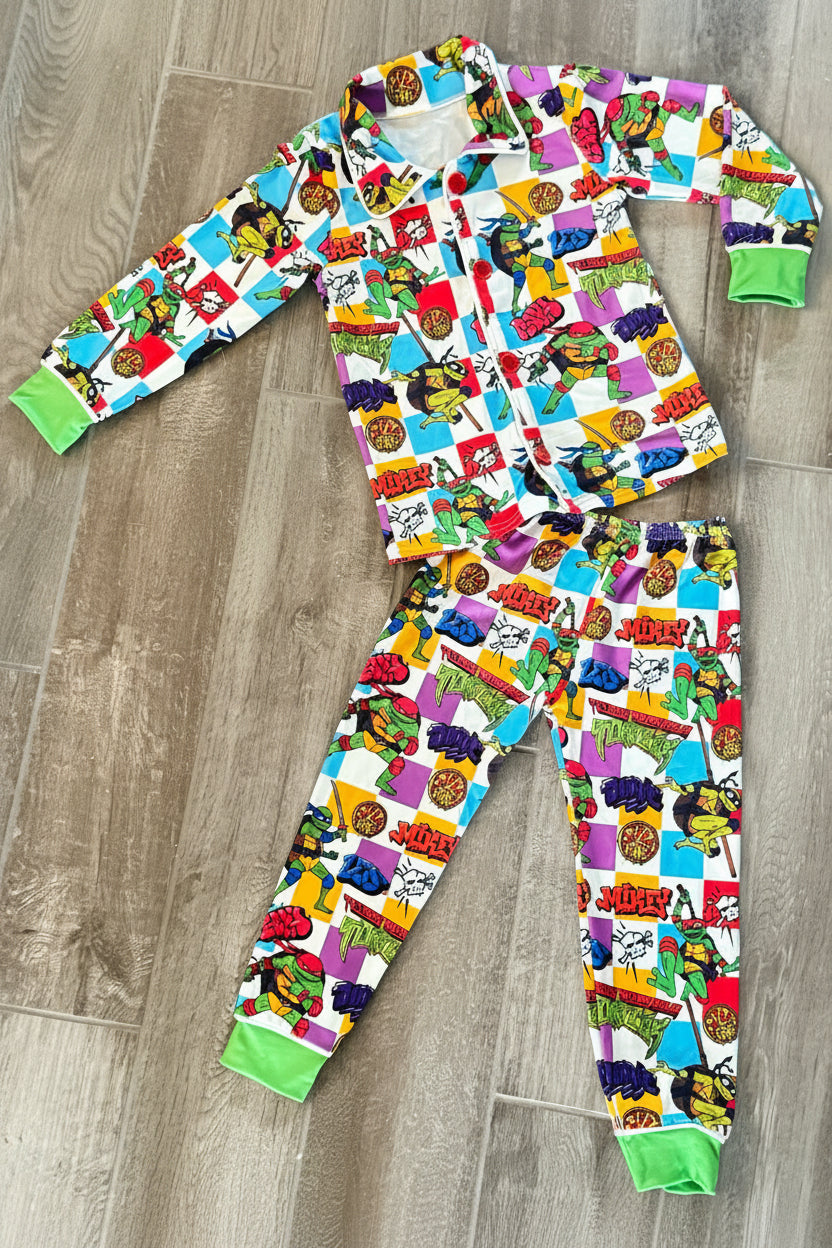 TMNT Mutant Mayhem Ninja Turtles Pajama Set - Double Take Western Boutique