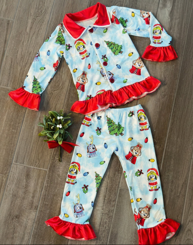 Girls Whoville Bluey Christmas Pajama Set - Double Take Western Boutique