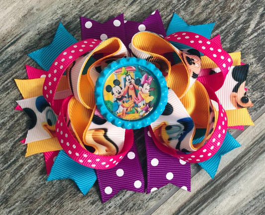 Mickey Mouse Clubhouse Hair Bow - Nico Bella Boutique 