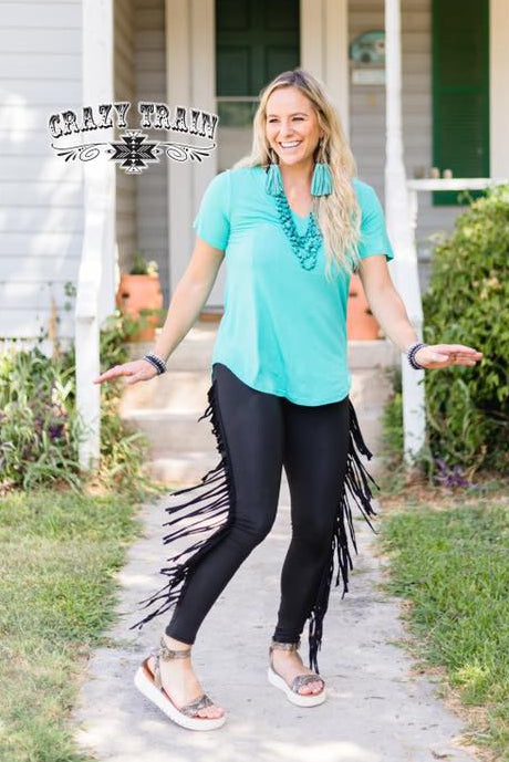 On The Fly Fringe Skinnies - Nico Bella Boutique 