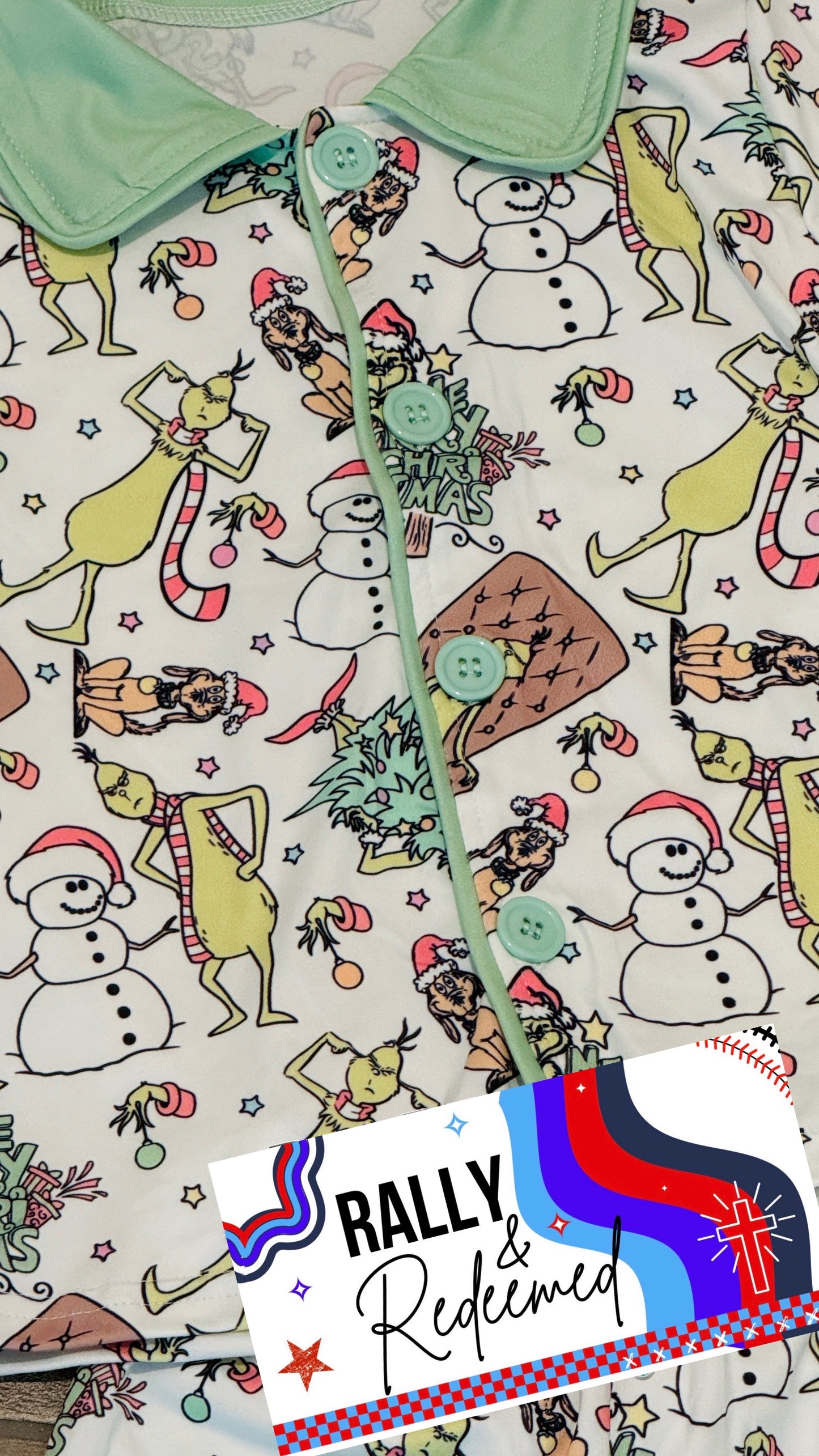 Mean One Grinch Christmas Pajama Set