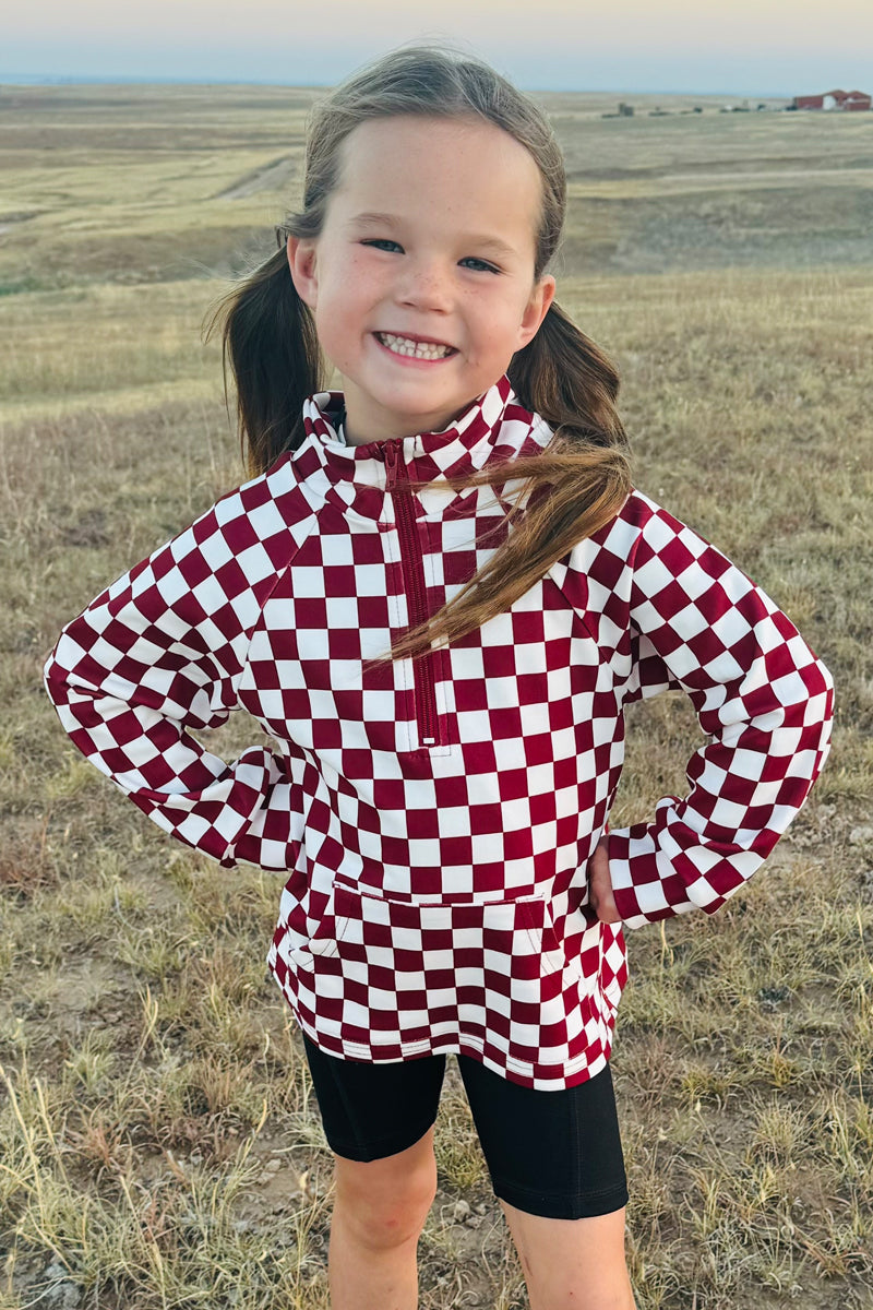 Mini Pep Rally Pullover - Maroon