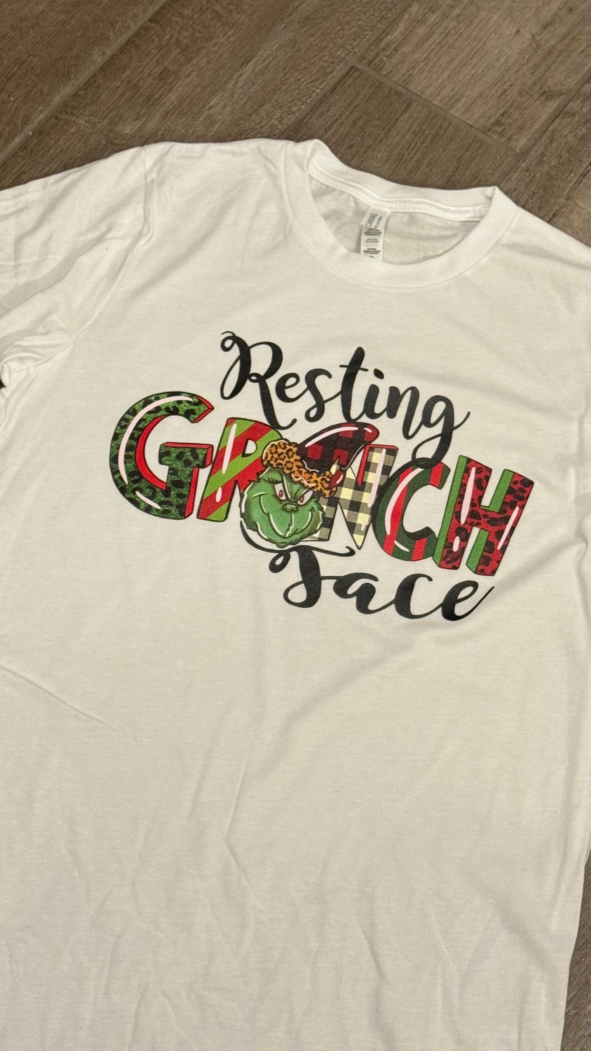 Adult Resting Grinch Face Graphic Tee - Double Take Western Boutique