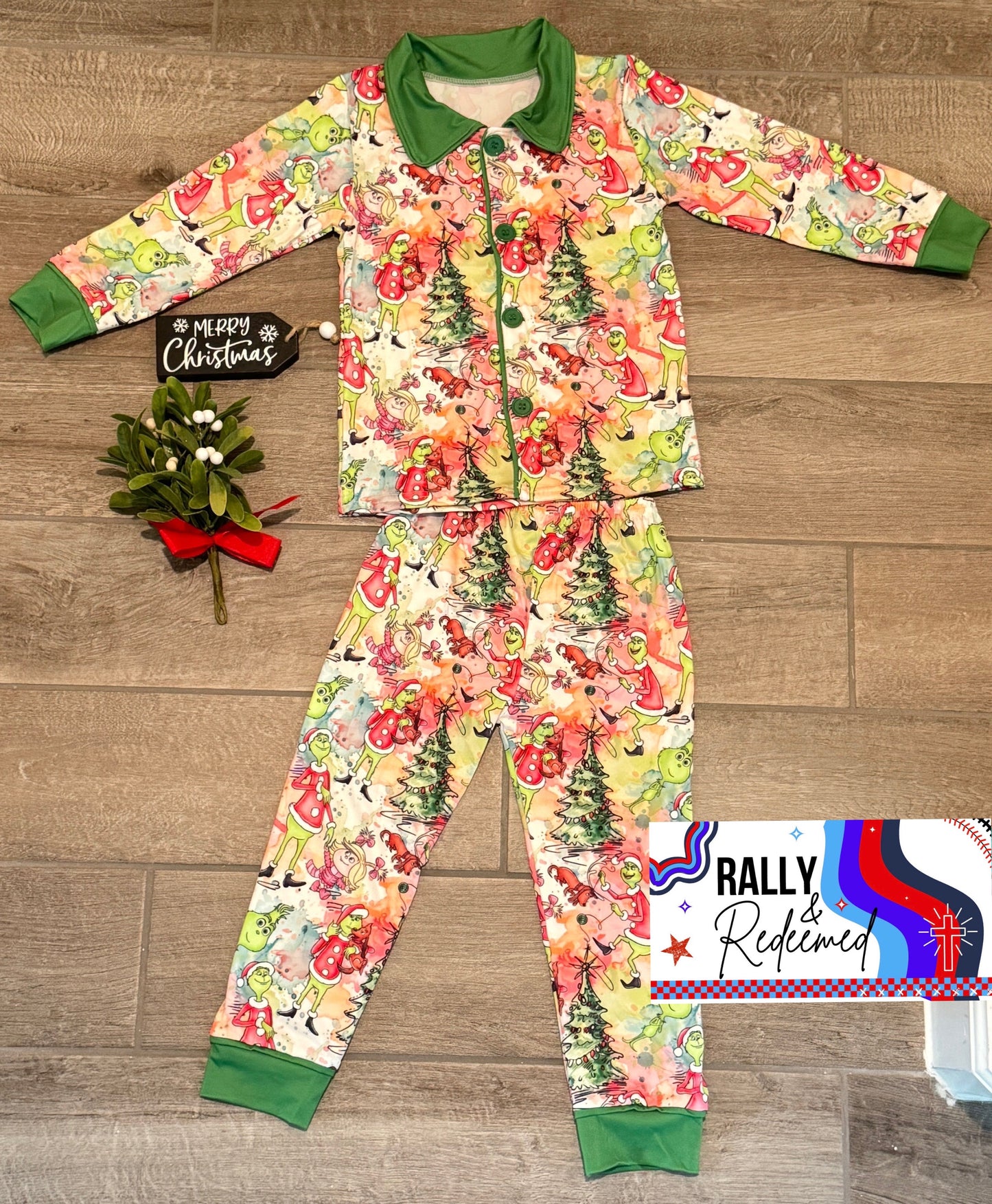 New Grinch Christmas Pajama Set