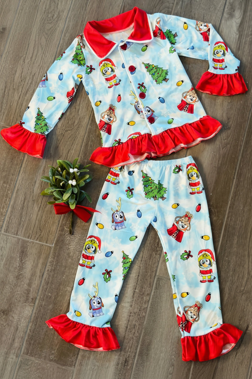 Girls Whoville Bluey Christmas Pajama Set - Double Take Western Boutique