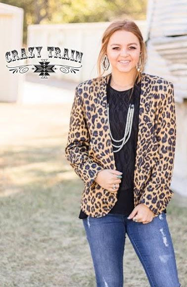 Boss Babe Leopard Blazer - Nico Bella Boutique 