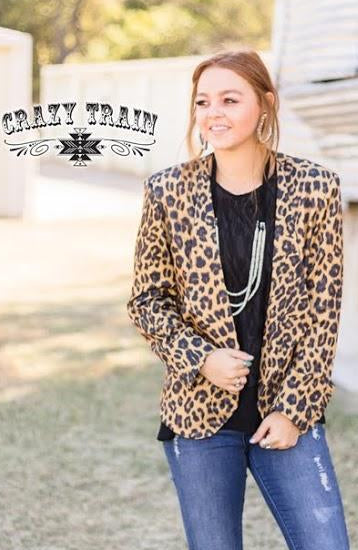 Boss Babe Leopard Blazer - Nico Bella Boutique 