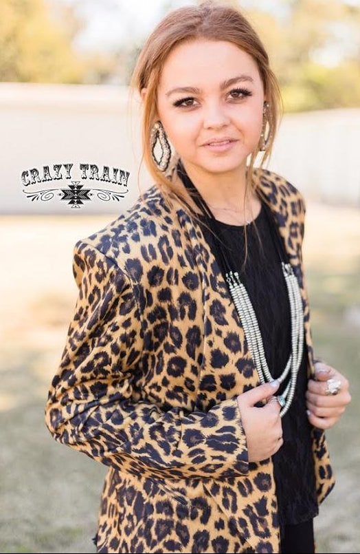 Boss Babe Leopard Blazer - Nico Bella Boutique 