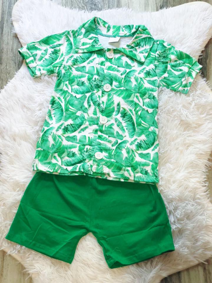 Palm Boys Short Set - Nico Bella Boutique 