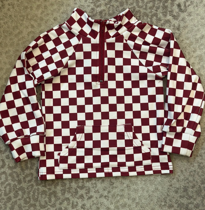 Mini Pep Rally Pullover - Maroon