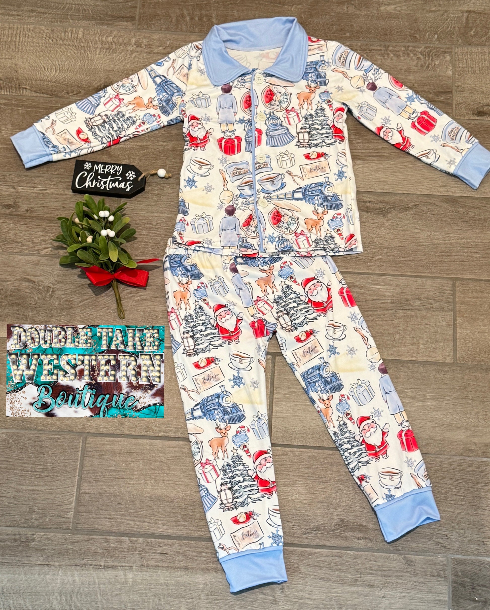 Polar Express Believe Christmas Pajama Set - Double Take Western Boutique