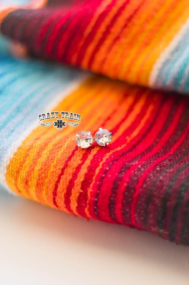 Diamond Glam Girl Stud Earrings - Nico Bella Boutique 
