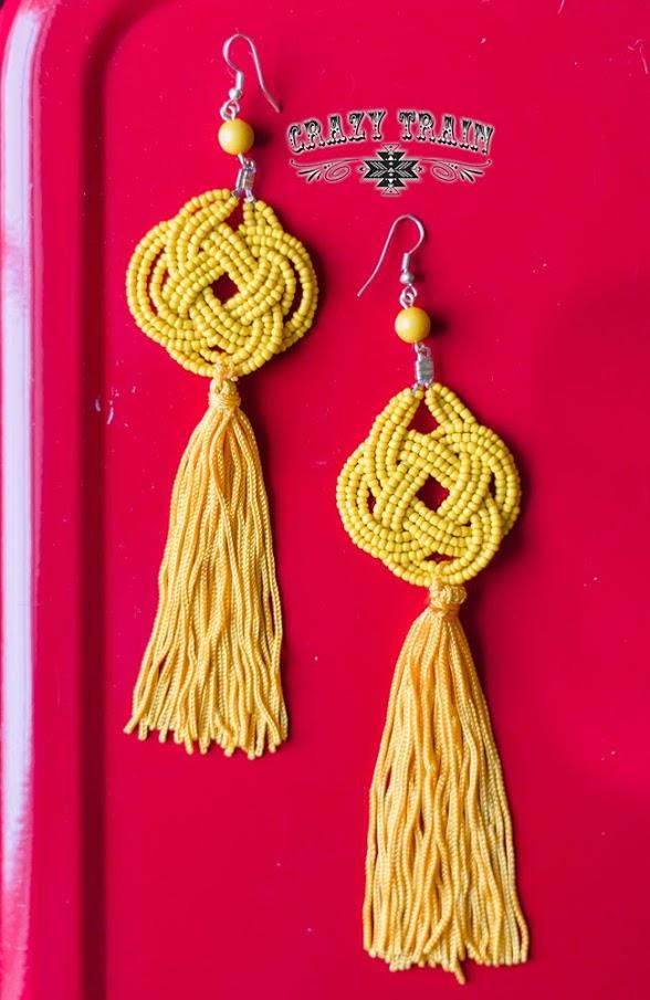 Mustard Cattywampus Earrings - Nico Bella Boutique 