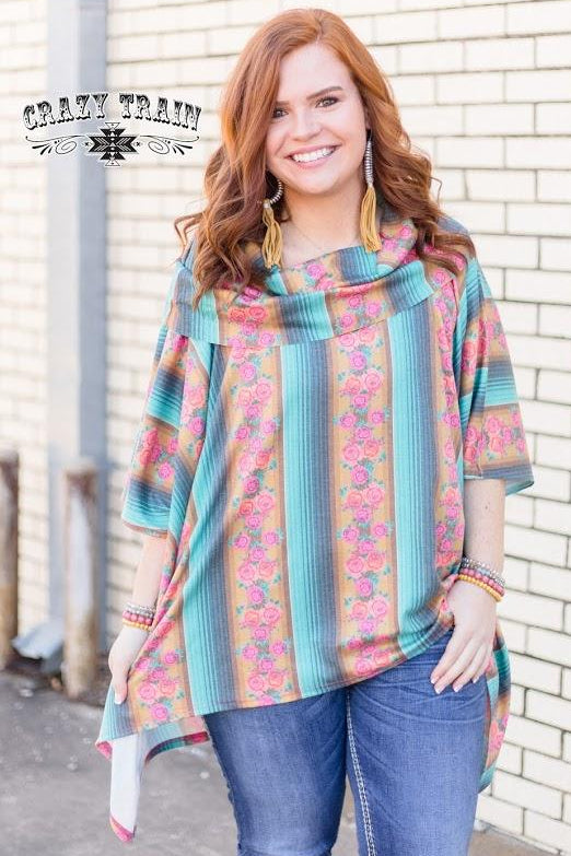Prima Vera Floral Poncho - Nico Bella Boutique 