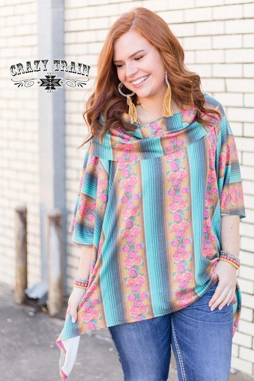Prima Vera Floral Poncho - Nico Bella Boutique 