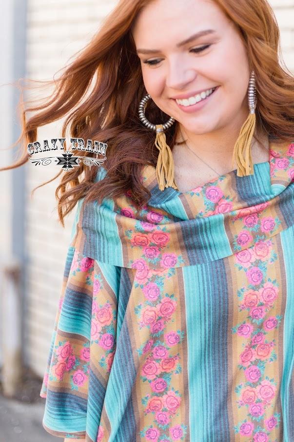 Prima Vera Floral Poncho - Nico Bella Boutique 