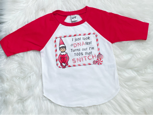 100% That Snitch Elf Kids Graphic Raglan