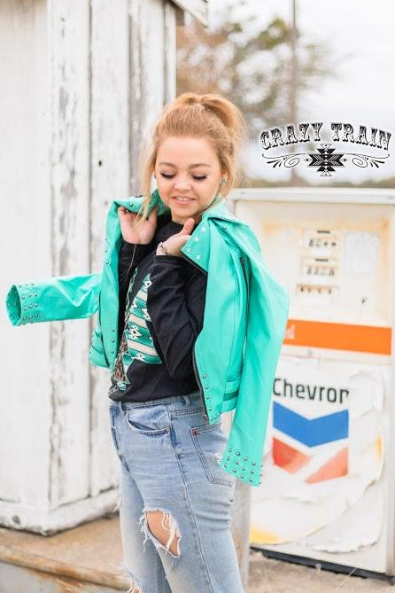 The Camaro Turquoise Jacket - Nico Bella Boutique 